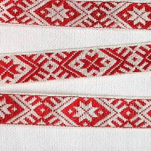 Тесьма Славянский орнамент 9668 (красный)